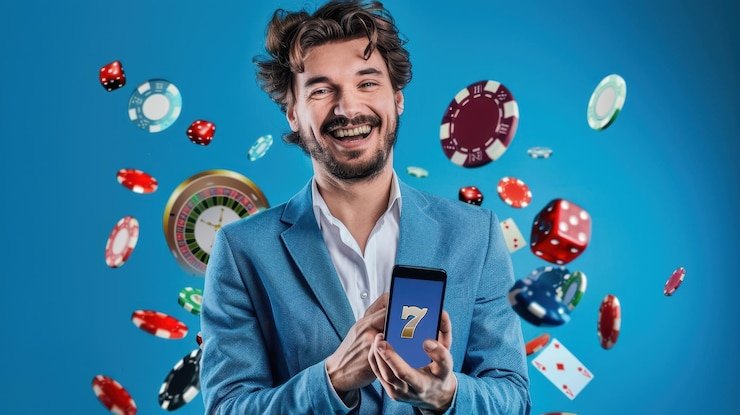 Ilustrasi pengguna yang memegang smartphone untuk mengatur pengaturan privasi